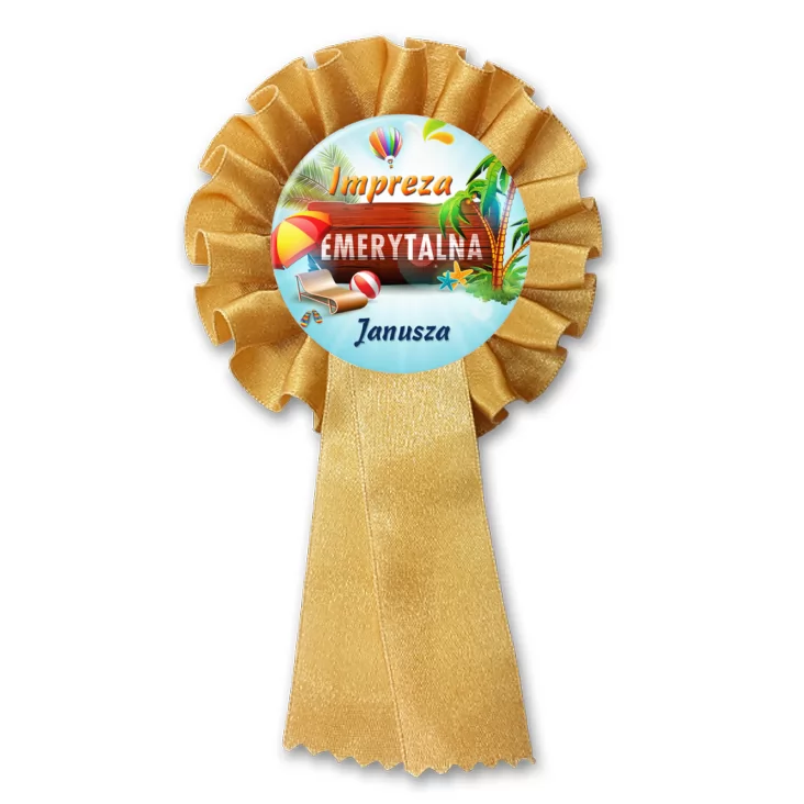 przypinka kotylion Impreza emerytalna