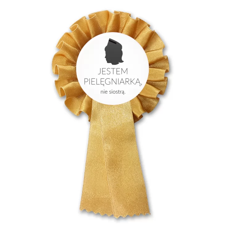 przypinka kotylion Jestem pielęgniarką nie siostrą