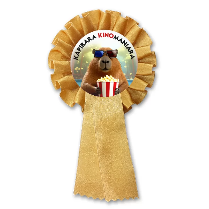 przypinka kotylion Kapibara kinomaniara