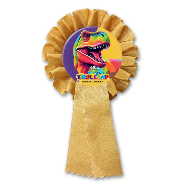 przypinka kotylion Kolorowy tyranozaur Tirolland