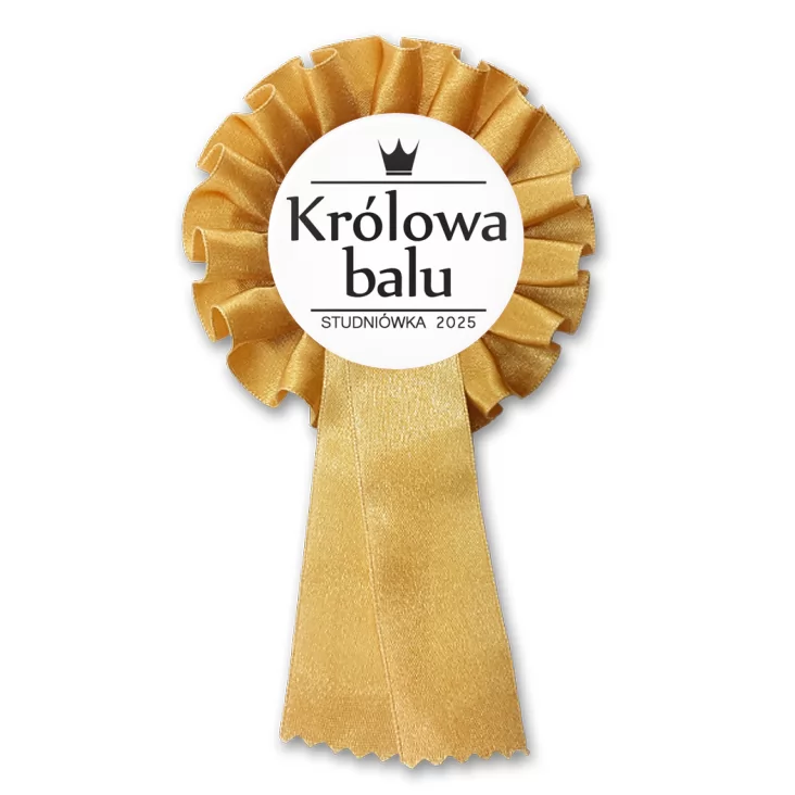 przypinka kotylion Królowa balu na studniówkę