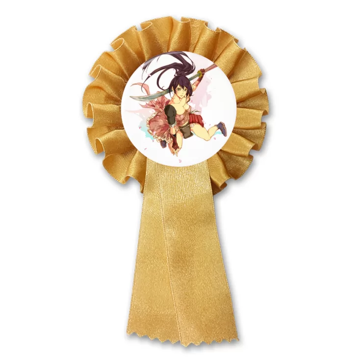 przypinka kotylion Manga kobieta samurai