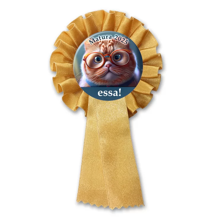 przypinka kotylion Matura z kotem essa