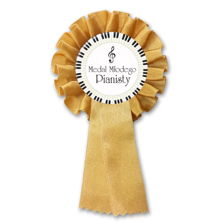 przypinka kotylion Medal Młodego Pianisty