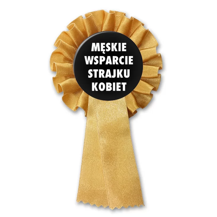 przypinka kotylion Męskie wsparcie strajku kobiet