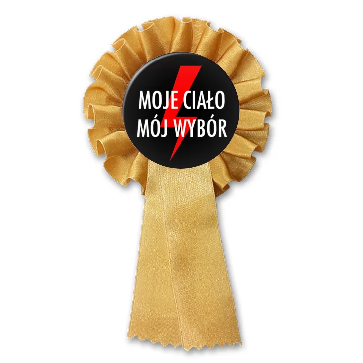 przypinka kotylion Moje ciało mój wybór