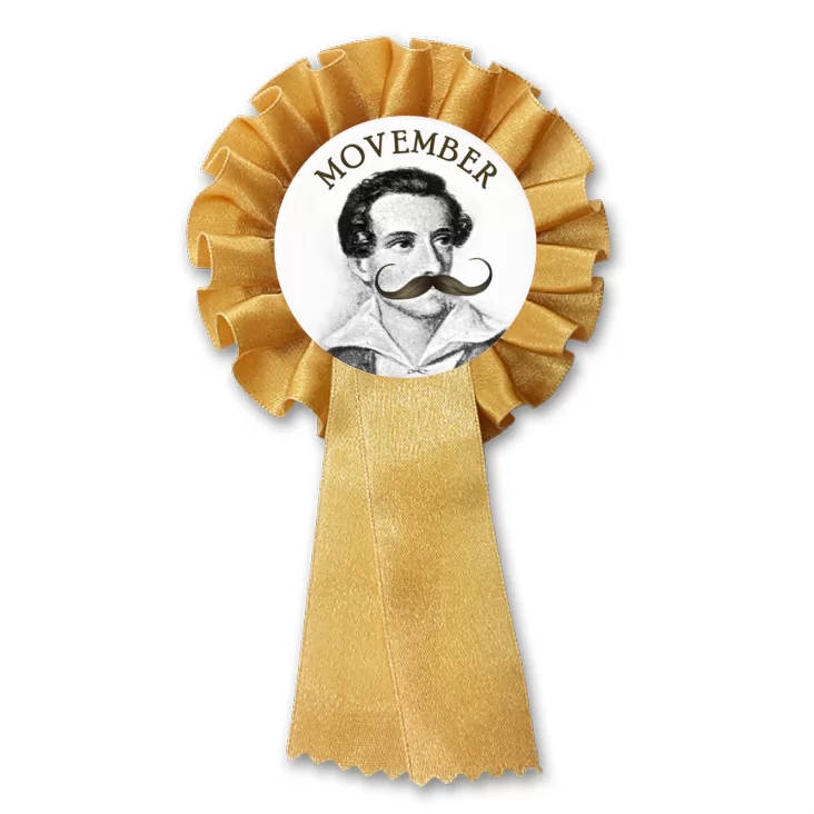 przypinka kotylion Movember Juliusz Słowacki