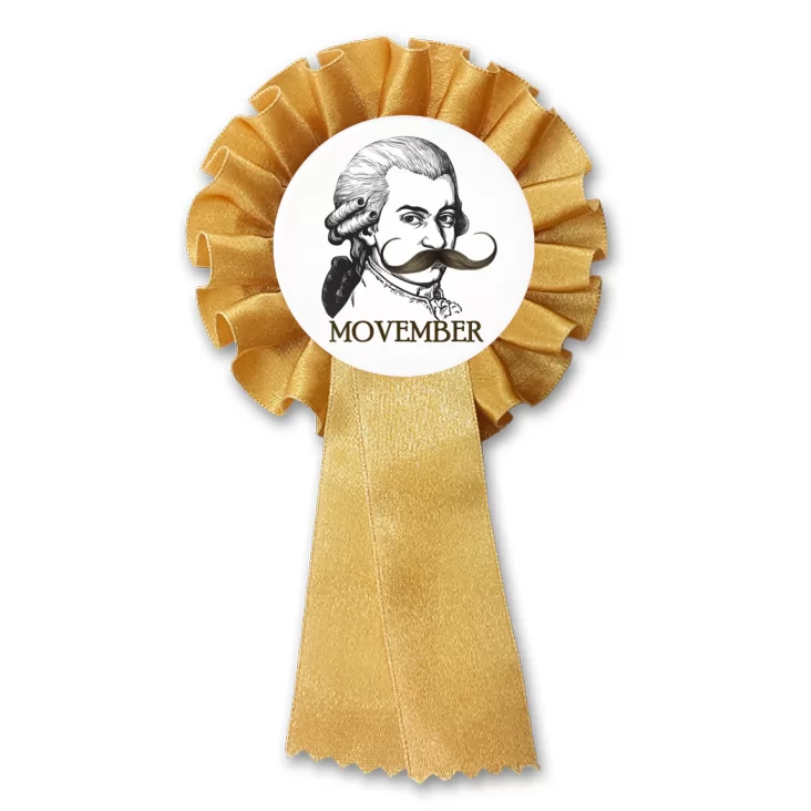 przypinka kotylion Movember Mozart