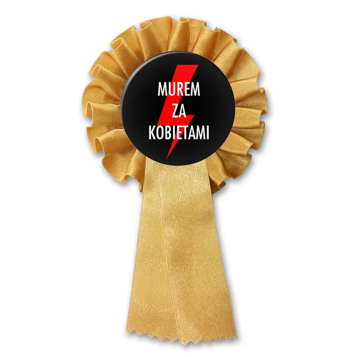 przypinka kotylion Murem za kobietami