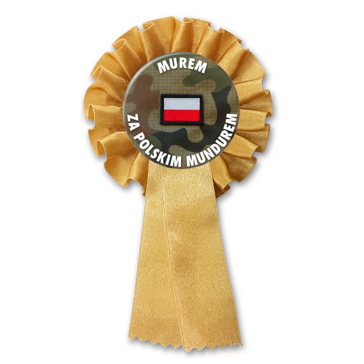 przypinka kotylion Murem za polskim mundurem Moro