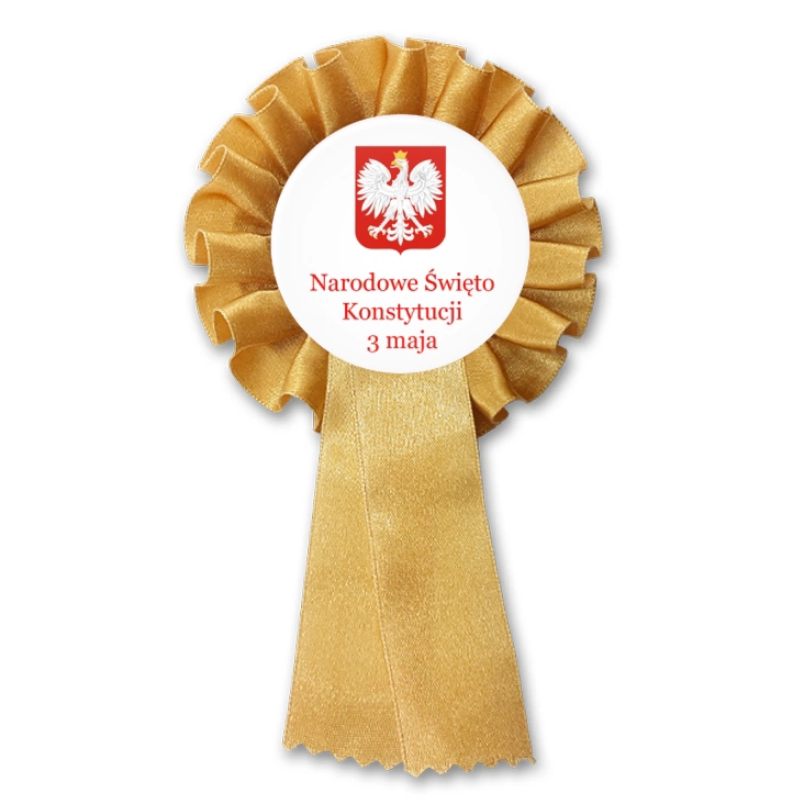 przypinka kotylion 3 Maja Narodowe Święto Konstytucji z Godłem