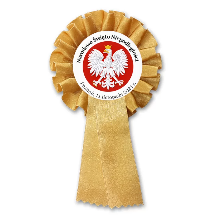 przypinka kotylion Narodowe Święto Niepodległości z godłem
