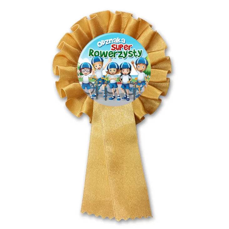 przypinka kotylion Odznaka Super Rowerzysty