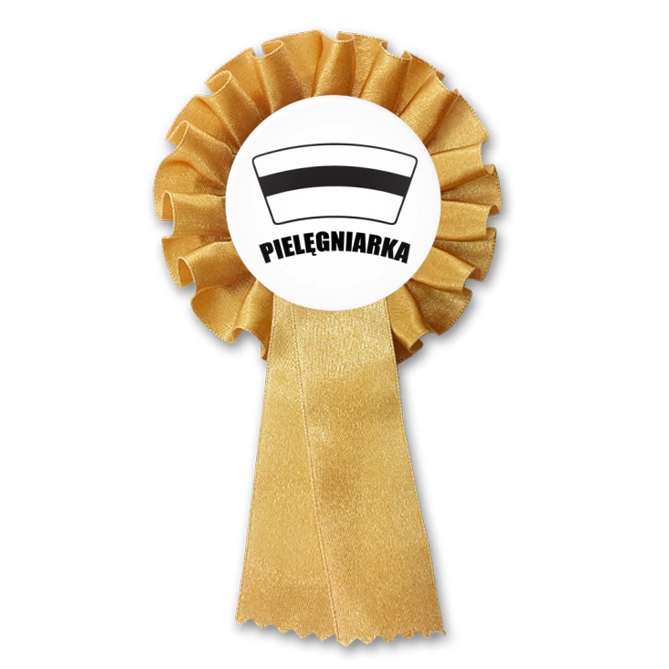 przypinka kotylion Pielęgniarka czarny czepek