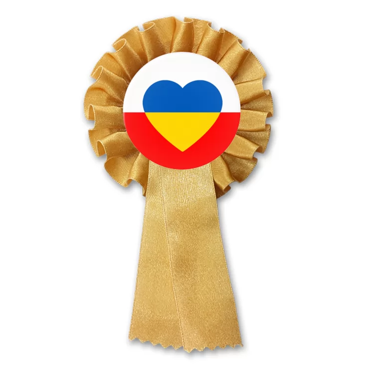 przypinka kotylion Polska wspiera Ukrainę