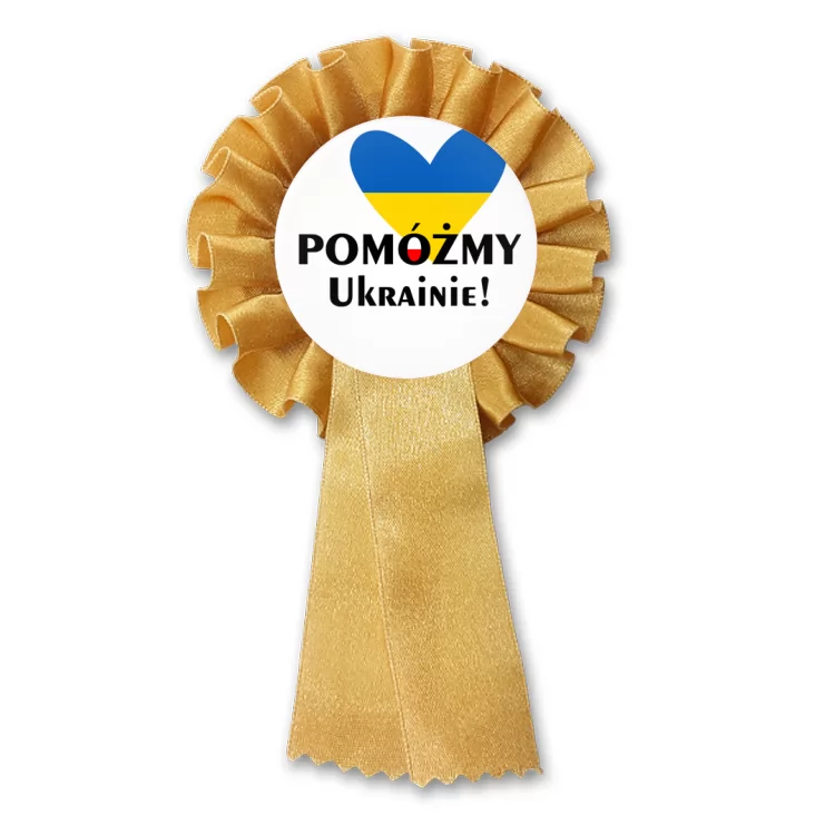 przypinka kotylion Pomoc dla Ukrainy