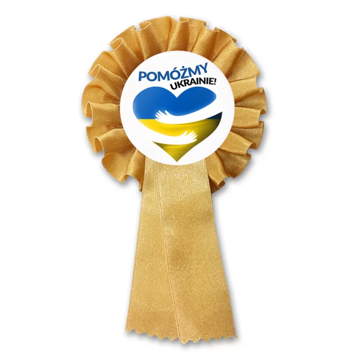 przypinka kotylion Pomóżmy Ukrainie