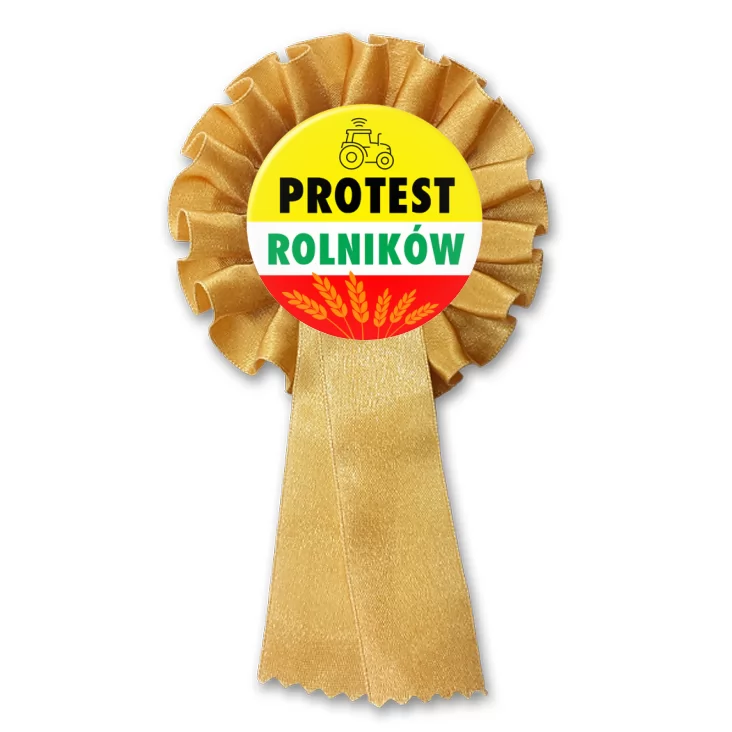 przypinka kotylion Protest rolników