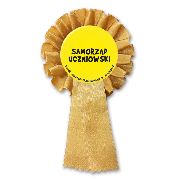 przypinka kotylion Samorząd Uczniowski Zespół Szkolno-Przedszkolny w Prażmowie