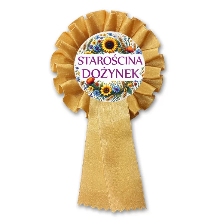 przypinka kotylion Starościna dożynek kwiaty polne