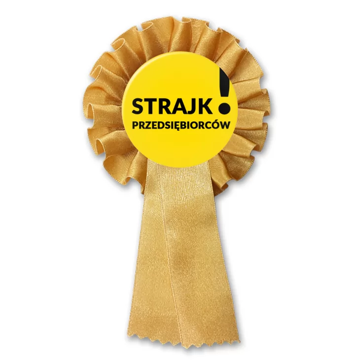 przypinka kotylion Strajk przedsiębiorców