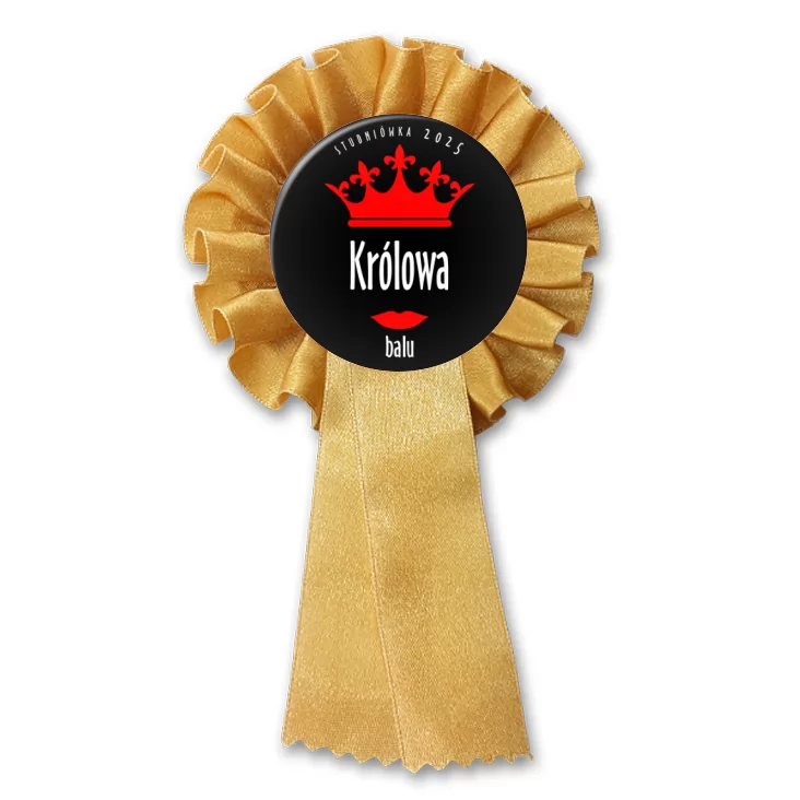przypinka kotylion Studniówka czarna królowa balu