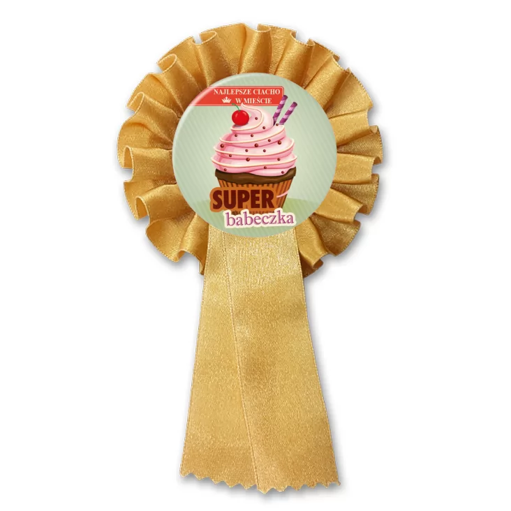 przypinka kotylion Super babeczka pistacjowa