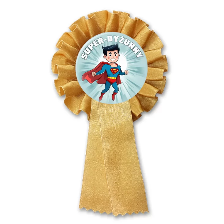 przypinka kotylion Super dyżurny latający Superman