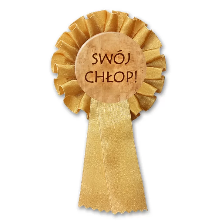 przypinka kotylion Swój chłop