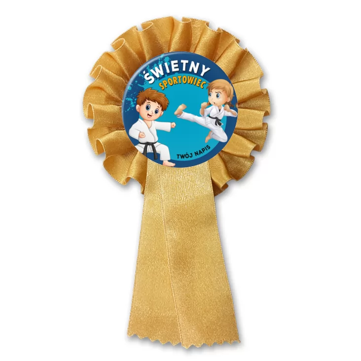 przypinka kotylion Taekwondo, Karate Świetny sportowiec