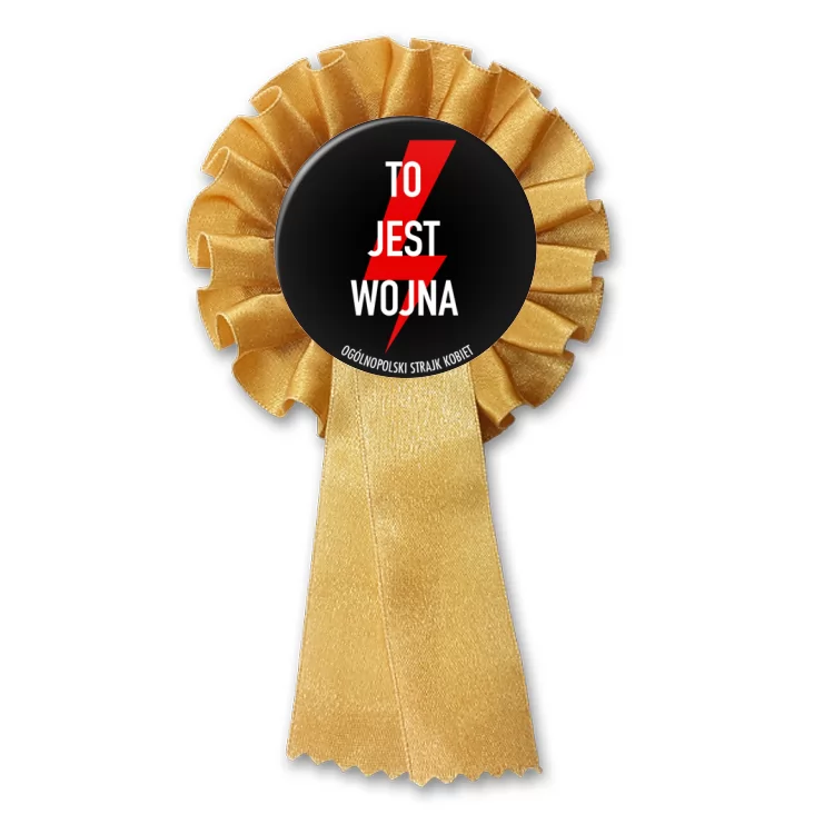 przypinka kotylion To jest wojna piorun