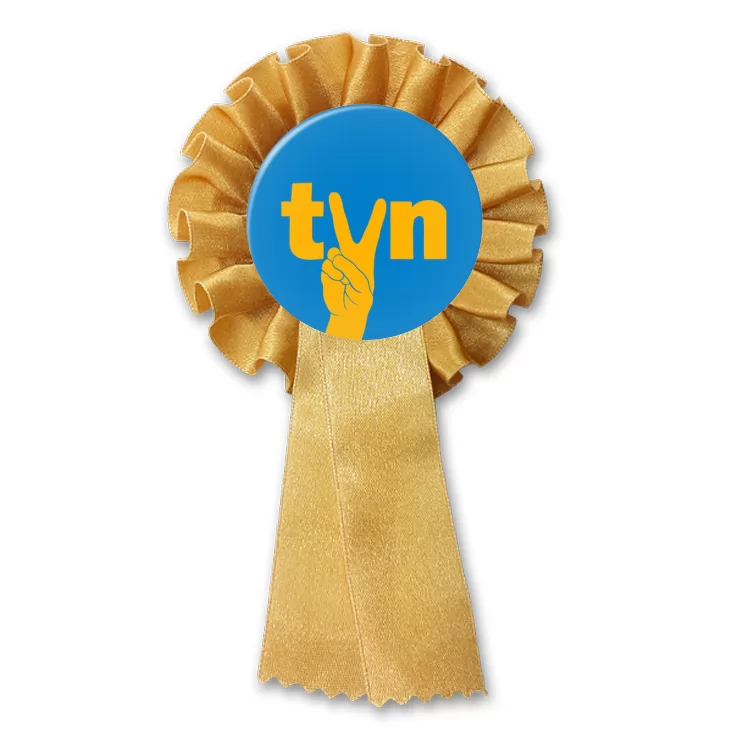 przypinka kotylion TVN lex
