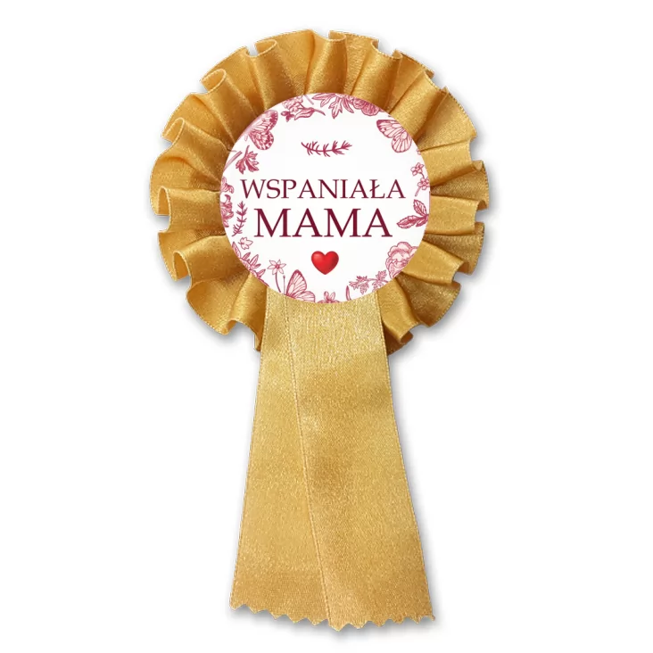 przypinka kotylion Wspaniała Mama Dzień Matki