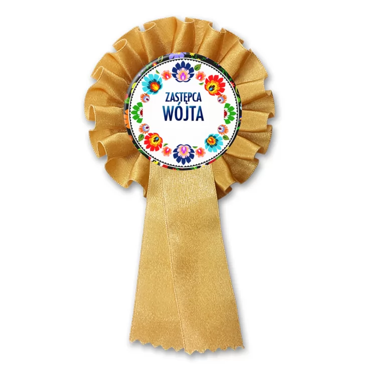 przypinka kotylion Zastępca Wójta folk