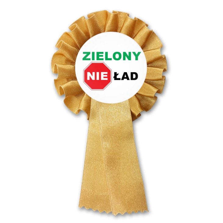 przypinka kotylion Zielony NIEład