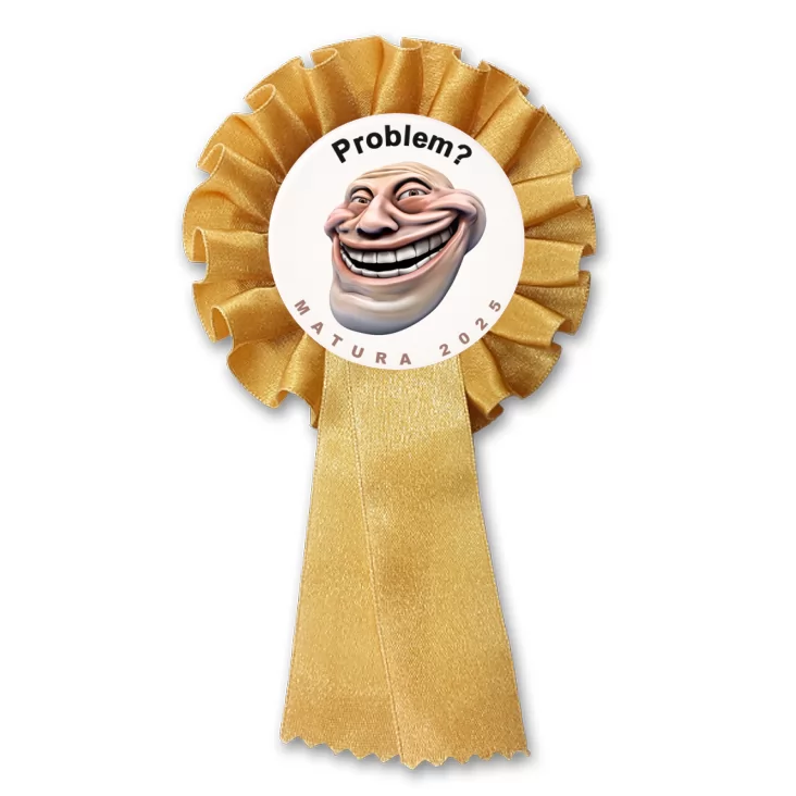 przypinka kotylion Matura trollface