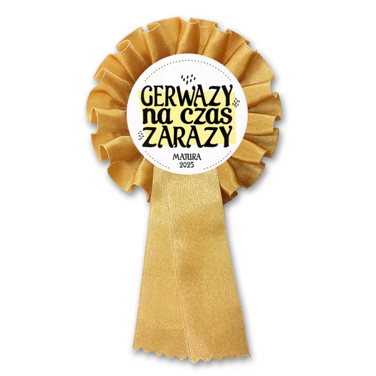 przypinka kotylion Gerwazy na czas zarazy