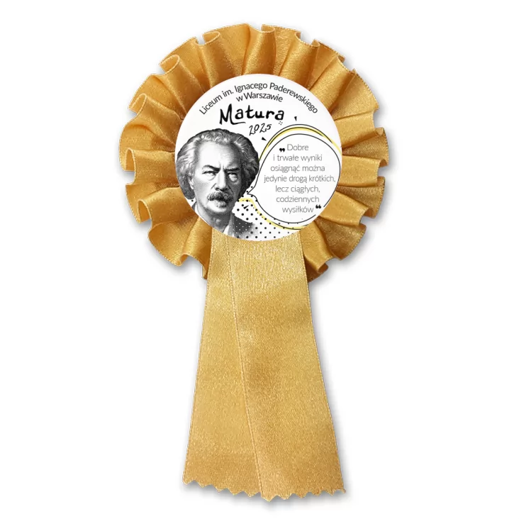 przypinka kotylion Matura Ignacy Paderewski