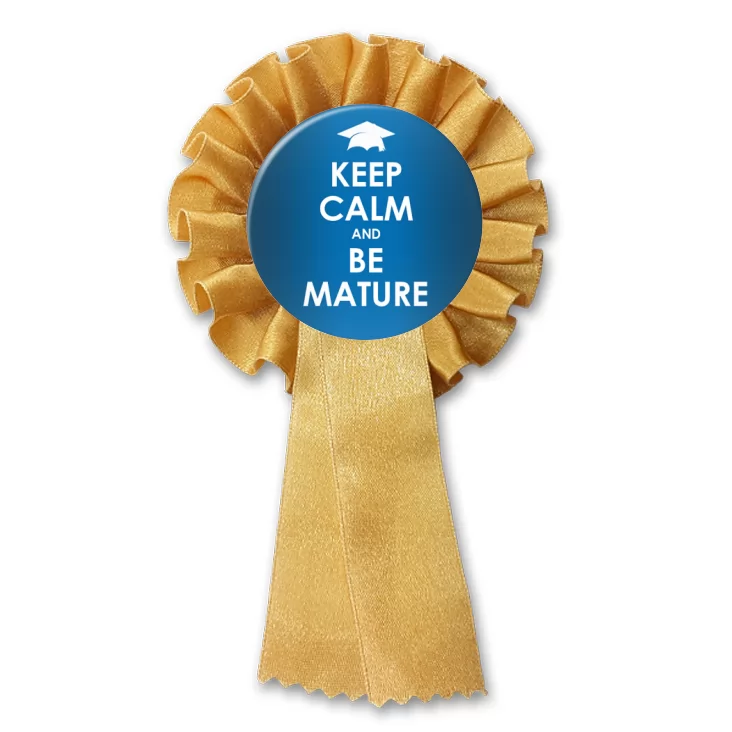 przypinka kotylion Matura keep calm and be mature