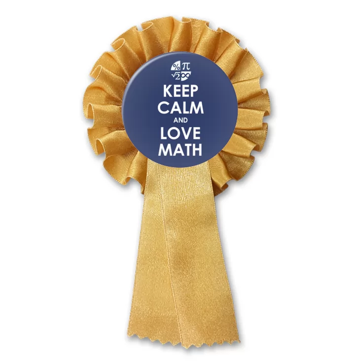 przypinka kotylion Matura Keep Calm and Love Math