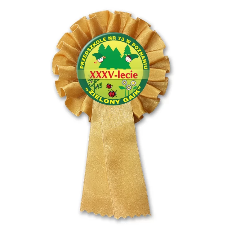 przypinka kotylion XXXV-lecie Przedszkola nr 73 w Poznaniu