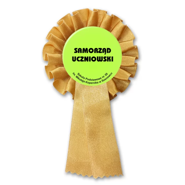 przypinka kotylion Samorząd uczniowski SP 20 w Sosnowcu