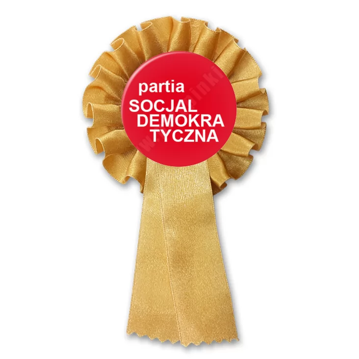 przypinka kotylion Partia socjaldemokratyczna
