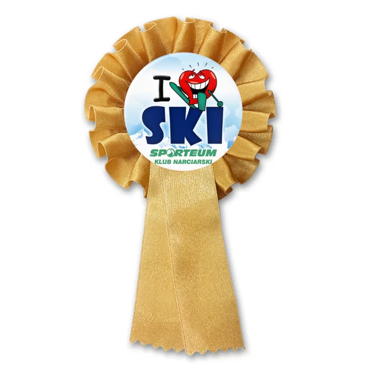 przypinka kotylion I love ski