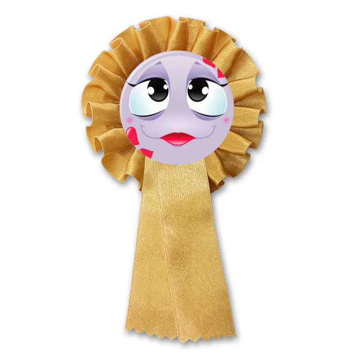 przypinka kotylion Buźka fioletowa