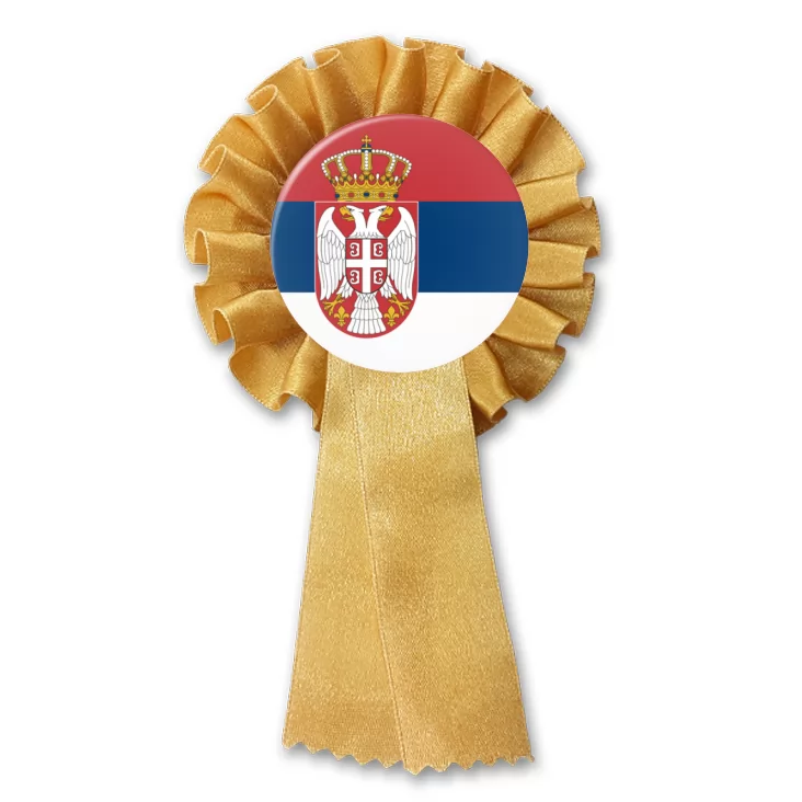 przypinka kotylion Flaga Serbia