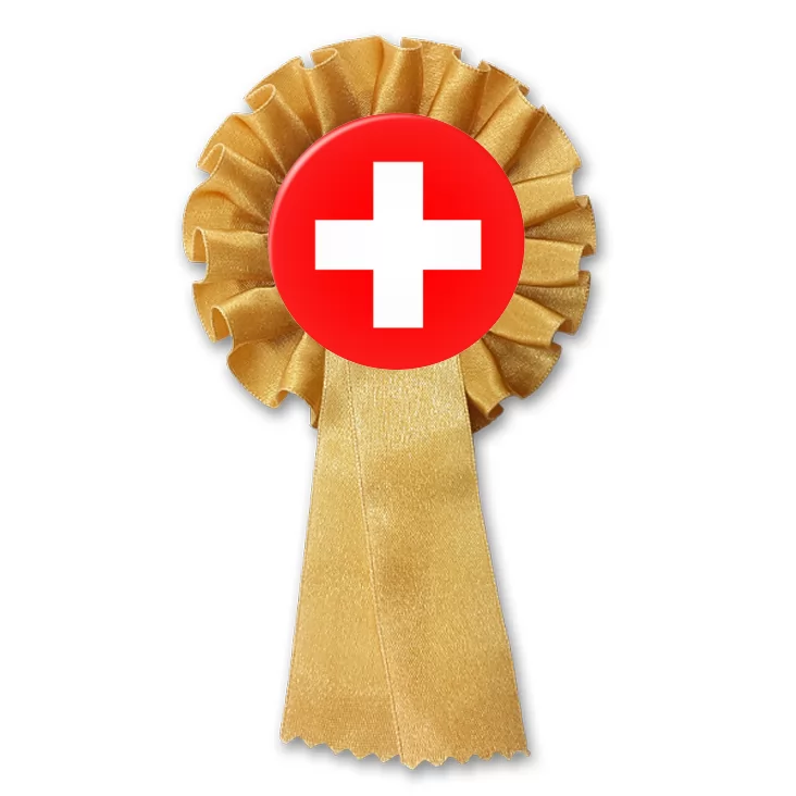 przypinka kotylion Flaga Szwajcaria
