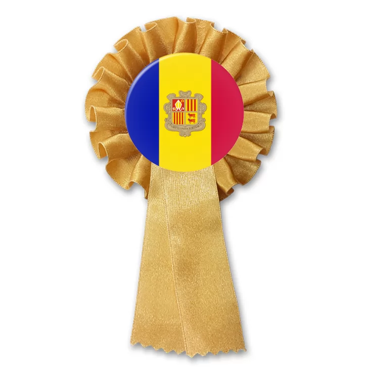 przypinka kotylion Flaga Andora