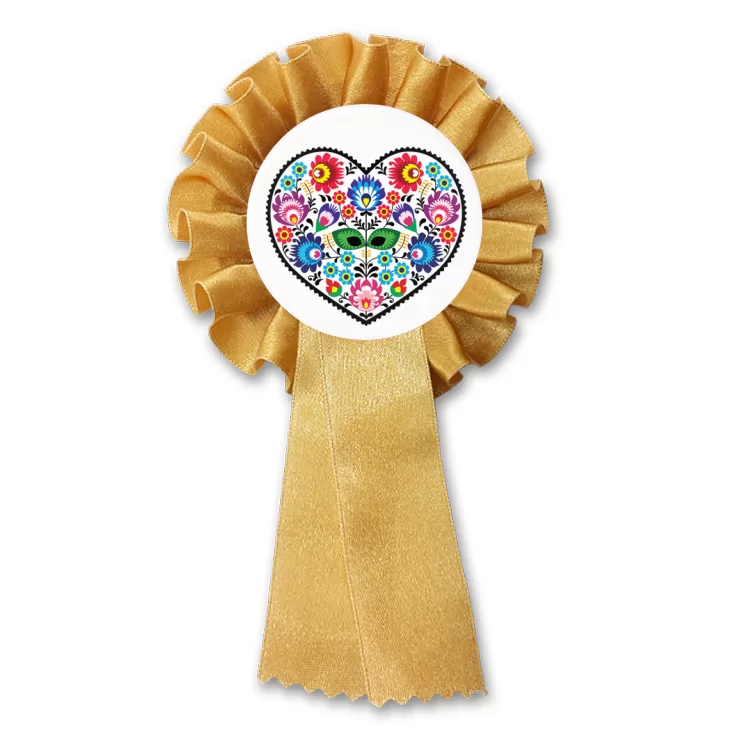 przypinka kotylion Polski folk