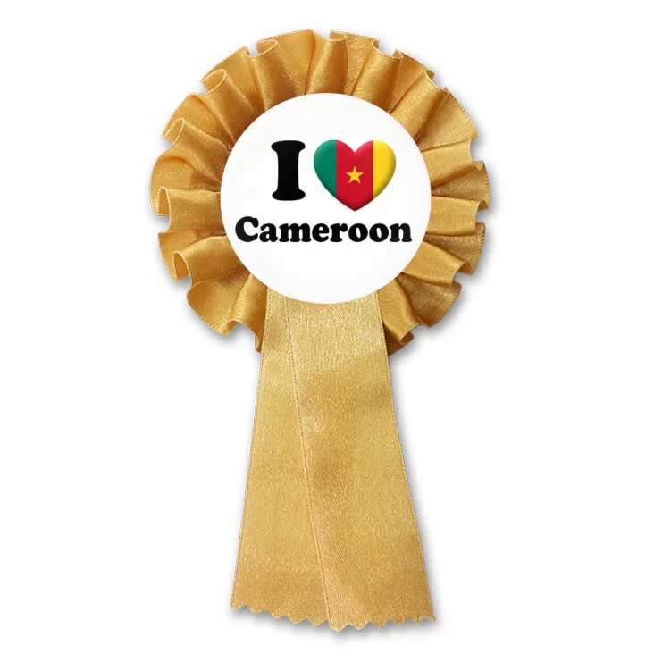 przypinka kotylion I love Cameroon
